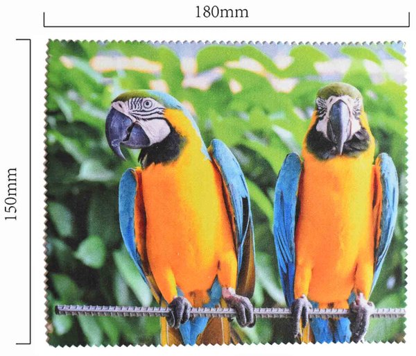 Handrička na okuliare z mikrovlákna - Papagáje