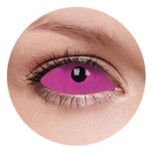 ColourVue Crazy šošovky UV Sklerálne - Radien Pink (2 ks polročné) - nedioptrické