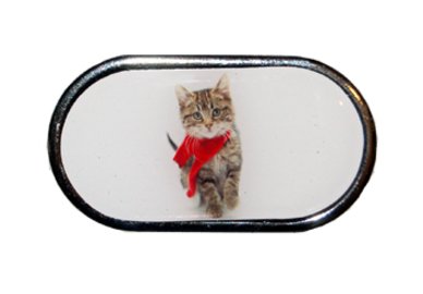 Púzdro so zrkadielkom Vianočný motív - Mačiatko v šále
