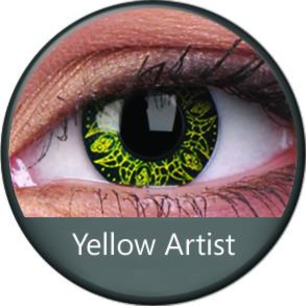 Phantasee Crazy šošovky - Yellow Artist (2 ks ročné) - nedioptrické