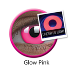 ColourVue Crazy šošovky UV svietiace - Glow Pink (2 ks ročné) - nedioptrické