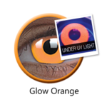 ColourVue Crazy šošovky UV svietiace - Glow Orange (2 ks ročné) - nedioptrické