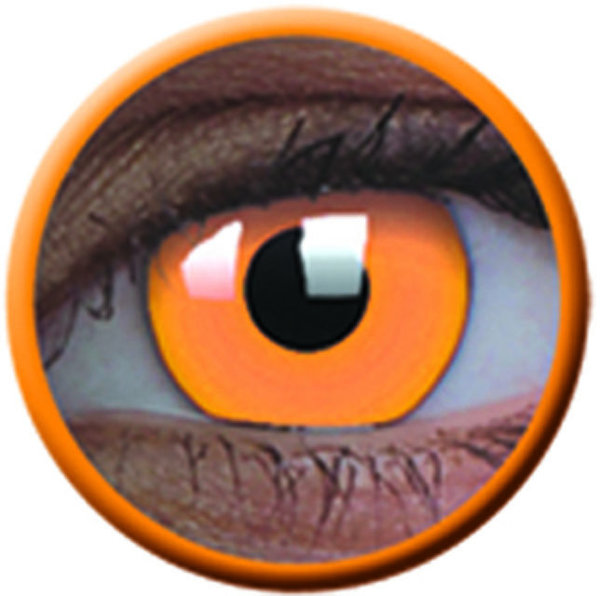 ColourVue Crazy šošovky UV svietiace - Glow Orange (2 ks ročné) - nedioptrické